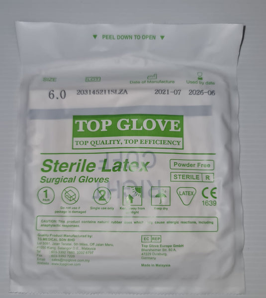 Sterile Surgical Gloves - Latex PF (50pairs/box) - Top Glove  **  OFFER  **